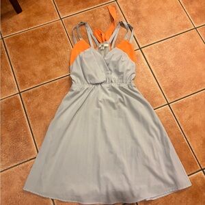 Ya Los Angeles Orange and Gray Mini Dress